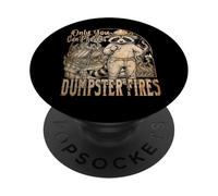 Divertente Meme del procione che impedisce l'incendio PopSockets PopGrip Adesivo