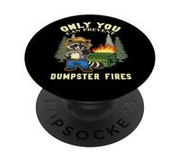Divertente Meme del procione che può prevenire l'incendio PopSockets PopGrip Adesivo