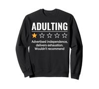 Divertente Meme per Adulti valutazione a Una Stella Umorismo Sarcastico Felpa