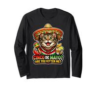 Divertente Meme sui Gatti del Cinco De Mayo Sei Un Gattino Maglia a Manica