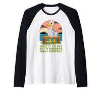 Divertente Meme umoristico dell'oca E se Non Fossi Maglia con Maniche Raglan