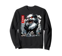 Divertente Mento Giapponese Cane Kaiju Mostro Giapponese Felpa