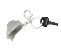 Divertente metallo escavatore secchio portachiavi per uomo portachiavi unico portachiavi auto regalo di compleanno per uomini ragazzo bambini zaino charms, Grigio, taglia unica