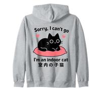 Divertente Mi Dispiace Non Posso Andare Sono Un Gatto in casa Carino Gatto Nero Felpa con Cappuccio