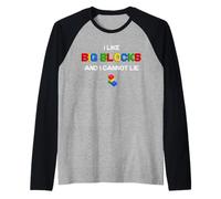 Divertente Mi piacciono i Grandi Blocchi di Costruzione Che Non Posso mentire Maglia con Maniche Raglan