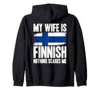 Divertente mia Moglie è Finlandese Niente Mi spaventa Felpa con Cappuccio