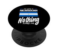 Divertente mia moglie è nicaraguense niente mi spaventa PopSockets PopGrip Adesivo