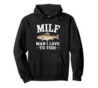 Divertente Milf - l'Uomo Che Amo Pescare Felpa con Cappuccio