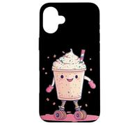 Divertente Milkshake Roller Shoes Costume Custodia per iPhone 16 Plus
