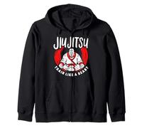 Divertente MMA BJJ Treno Come Una Bestia Brasiliano Jiu Jitsu Felpa con Cappuccio