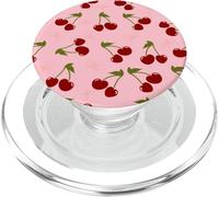 Divertente modello Coquette con cuori di ciliegia e fiocco rosa per ragazze PopSockets PopGrip per MagSafe
