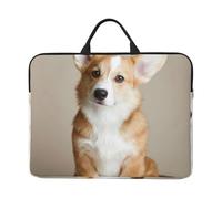 Divertente modello di cane Corgi, Custodia per laptop da 14 pollici, borsa per notebook, custodia per laptop, valigetta con maniglia