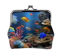 Divertente modello Pug stampato portamonete per le donne borsa portafoglio in pelle PU sacchetto cambio bacio-blocco sacchetto vintage, Vita marina, Taglia unica, Vintage