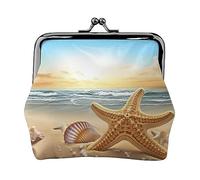 Divertente modello Pug stampato portamonete per le donne borsa portafoglio in pelle PU sacchetto cambio bacio-blocco sacchetto vintage, Stella marina, Taglia unica, Vintage