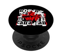 Divertente moglie canadese niente mi spaventa mia moglie è canadese PopSockets PopGrip Adesivo