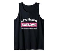 Divertente Moglie Citazione My Husband Is Awesome Yes He Bought Me This Canotta