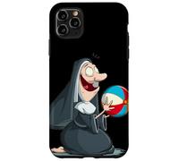 Divertente monaca del fumetto con il costume di palla da spiaggia sacra Custodia per iPhone 11 Pro Max
