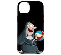 Divertente monaca del fumetto con il costume di palla da spiaggia sacra Custodia per iPhone 14 Plus