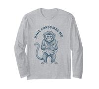 Divertente Monkey Rage Consumes Me Maglia a Manica