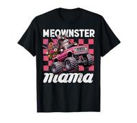 Divertente Monster Truck Mamma Gatto Mamma Monster Truck Amante Donna Maglietta