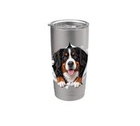 Divertente montagna bernese che sbircia carino amante dei cani mamma papà Bicchiere termico in acciaio inox doppia parete