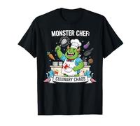Divertente Mostro Chef Culinario Maglietta