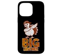 Divertente motivo tacchino "Big" Brother Ringraziamento Custodia per iPhone 14 Pro Max