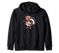 Divertente Motivo Turchia Moo Divertente Ringraziamento per Bambini, Uomini e Donne Felpa con Cappuccio