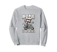 Divertente Motocicletta scheletrata, Bone to Be Ribelle Rocker Felpa