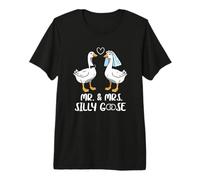 Divertente Mr e Mrs Silly Goose Coppia sposata con unoca sciocca Maglietta Premium