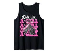 Divertente MTB Mountain Bike Ragazza Mamma Ride Like A Girl Canotta
