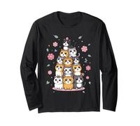 Divertente Mucchio di Gattini Kawaii Gatti Divertente Maglia a Manica