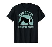 Divertente Namaste Home With My Dog, Yoga divertente e simpatico bulldog Maglietta