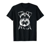Divertente nano Schnauzer cool occhiali da sole cane cani Maglietta