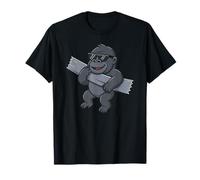 Divertente Nastro Adesivo Gorilla per Amanti degli Animali Ragazzi Ragazze Bambini Maglietta