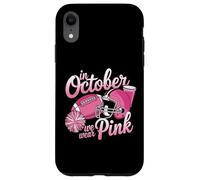 Divertente nastro rosa per il cancro al seno ottobre affrontare il calcio Custodia per iPhone XR