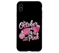 Divertente nastro rosa per il cancro al seno ottobre affrontare il calcio Custodia per iPhone XS Max