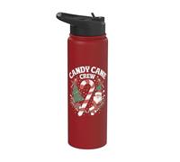 Divertente Natale Candy Cane Crew Stainless Steel Insulated Water Bottle