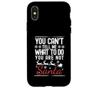 Divertente Natale che non puoi dirmi cosa fare il tuo non Babbo Natale Custodia per iPhone X/XS