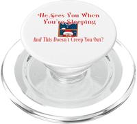 Divertente Natale che ti vede quando dormi è raccapricciante PopSockets PopGrip per MagSafe