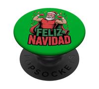 Divertente Natale Feliz Navidad sminuzzato Babbo Natale PopSockets PopGrip Adesivo