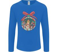 Divertente Natale Gatti Pallina Uomo Maniche