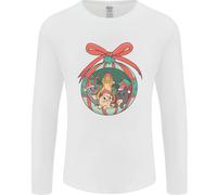 Divertente Natale Gatti Pallina Uomo Maniche