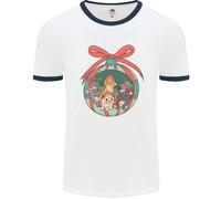 Divertente Natale Gatti Pallina Uomo Ringer