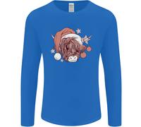 Divertente Natale Highland Mucca Babbo Natale Cappello Uomo Maniche