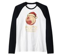 Divertente Natale Plutone Non Dimenticare mai retrò Geek Astronomia Maglia con Maniche Raglan