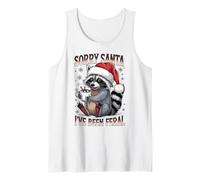 Divertente Natale Raccoon Sorry Santa I've Been Feral Holiday Canotta
