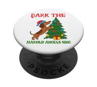 Divertente Natale Sarcastico cane abbaia gli angeli harold cantano PopSockets PopGrip Adesivo