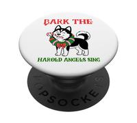 Divertente Natale Sarcastico cane abbaia gli angeli harold cantano PopSockets PopGrip Adesivo