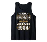 Divertente Nato nel Giugno 1984 Vintage Epic Legends Regalo Canotta